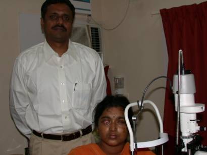 Dr Rao, with the first patient who was operated at Darshan