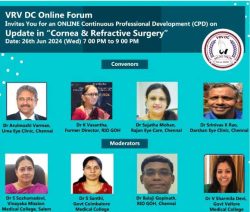 VRV DC Online forum-Update in ” Cornea & Refractive Surgery”