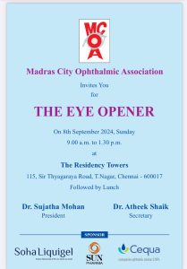 MCOA Meet- THE EYE OPENER 8th September 2024