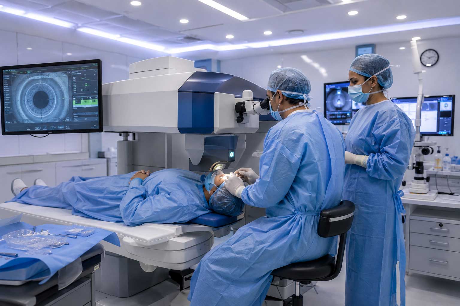 Femto bladeless LASIK laser system
