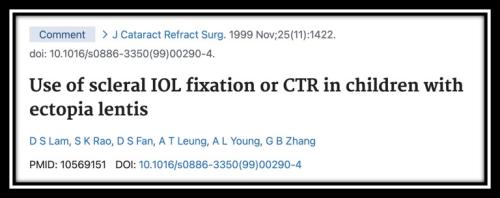 Using SFIOL or CTR in children with ectopia lentis