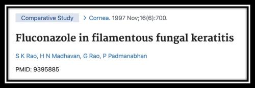 Fluconazole in filamentous fungal keratitis