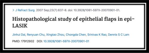 Histopathological study of epithelial flaps in epi LASIK